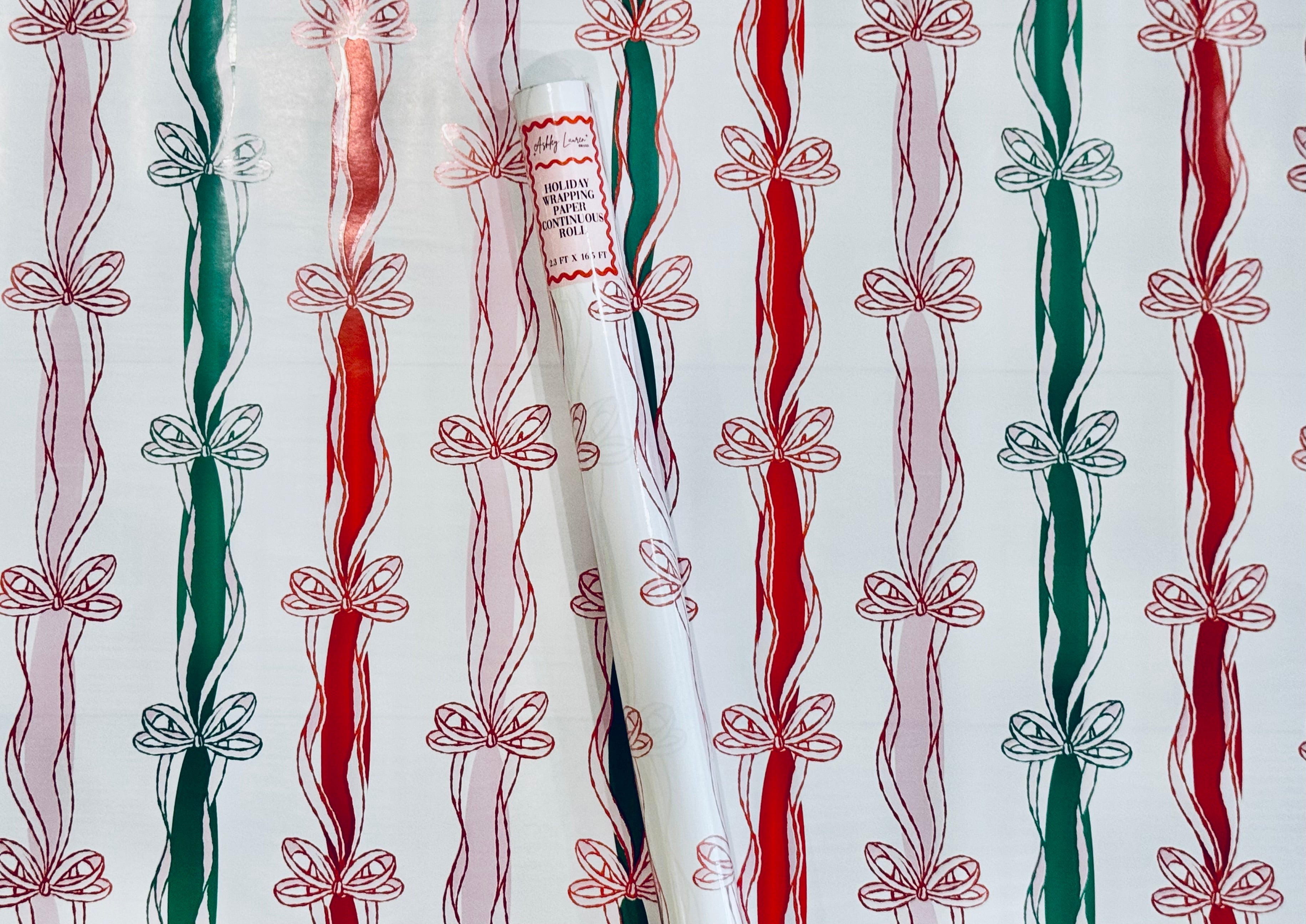 RTS Pink Bows Wrapping Paper Roll