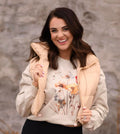 *SALE* RTS Tan Cropped Puffer Vest