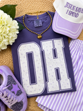 OH Purple Floral State Tee