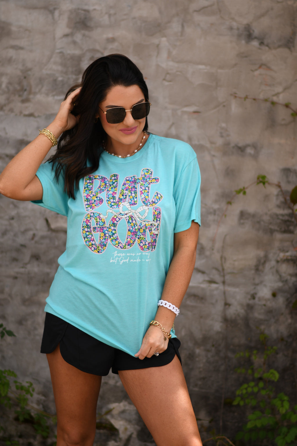 But God Floral Tee