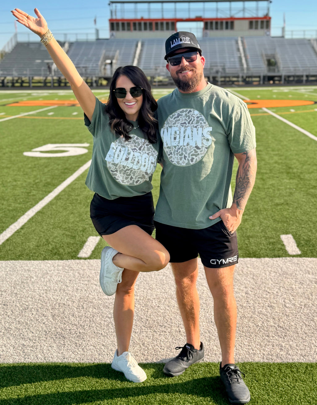 Custom Camo Circle Spirit Tee