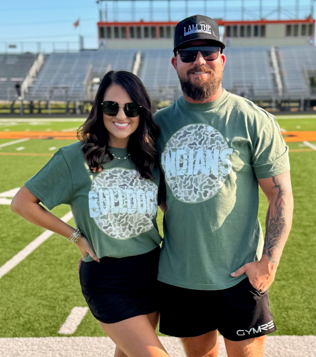 Custom Camo Circle Spirit Tee