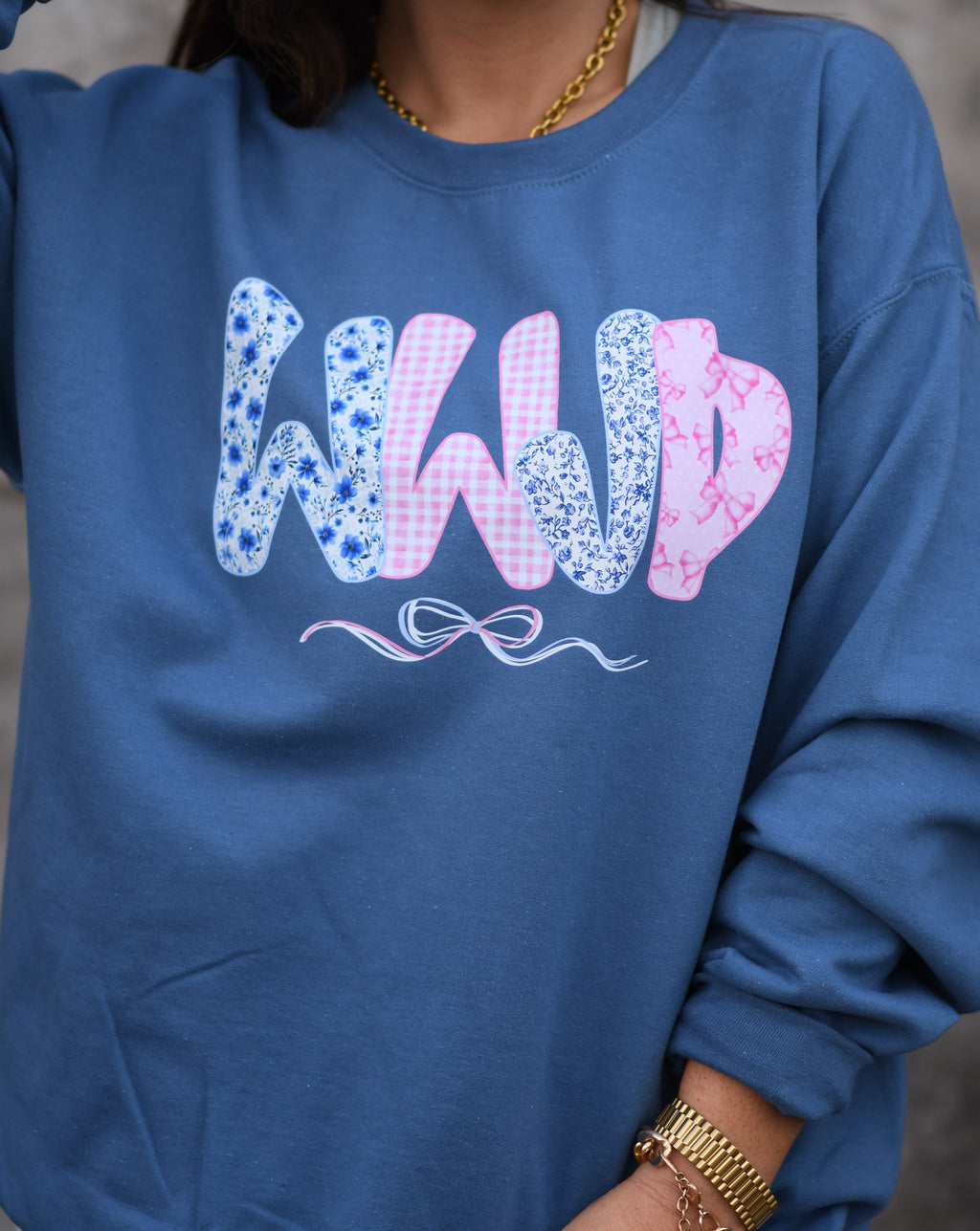 WWJD Bow Sweatshirt