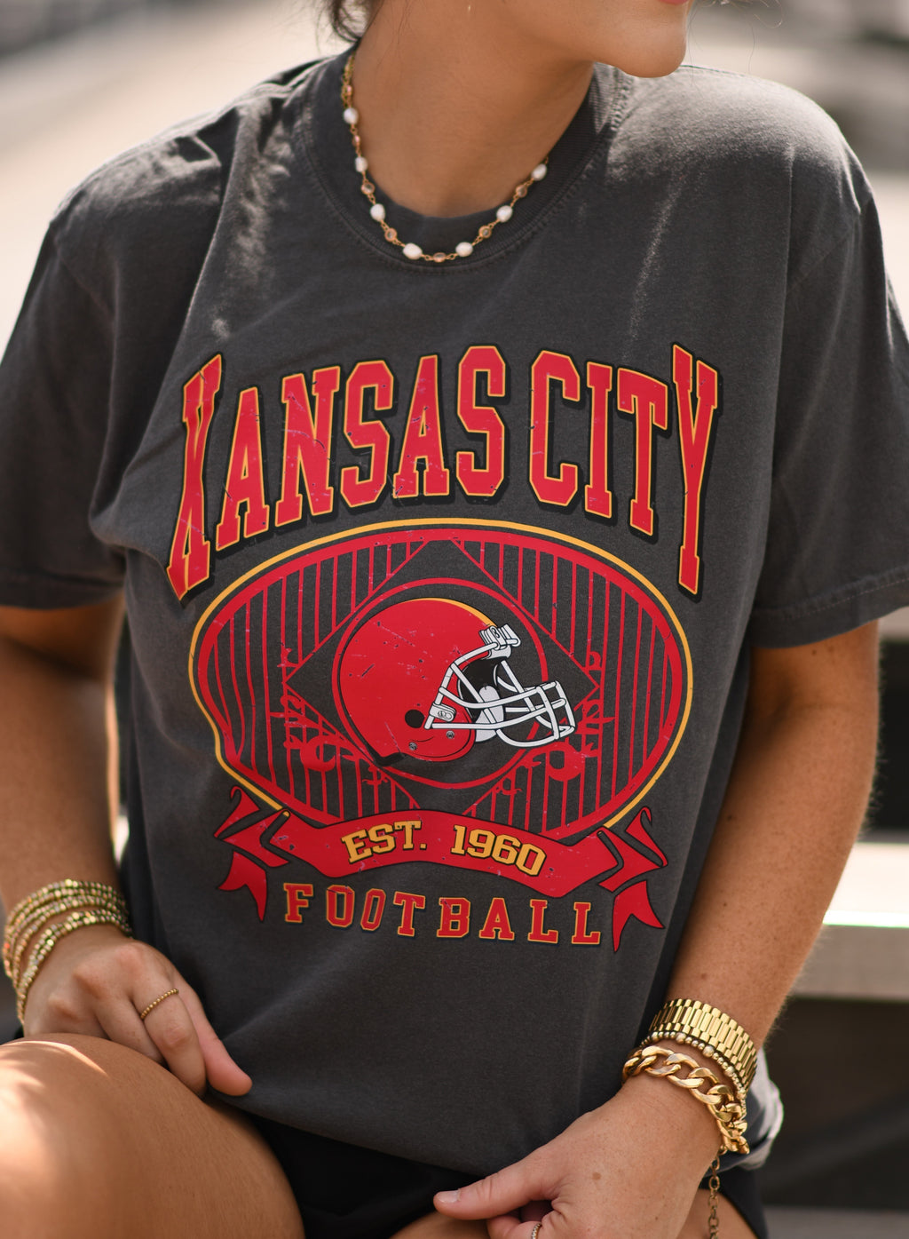Kansas City Football Vintage Tee