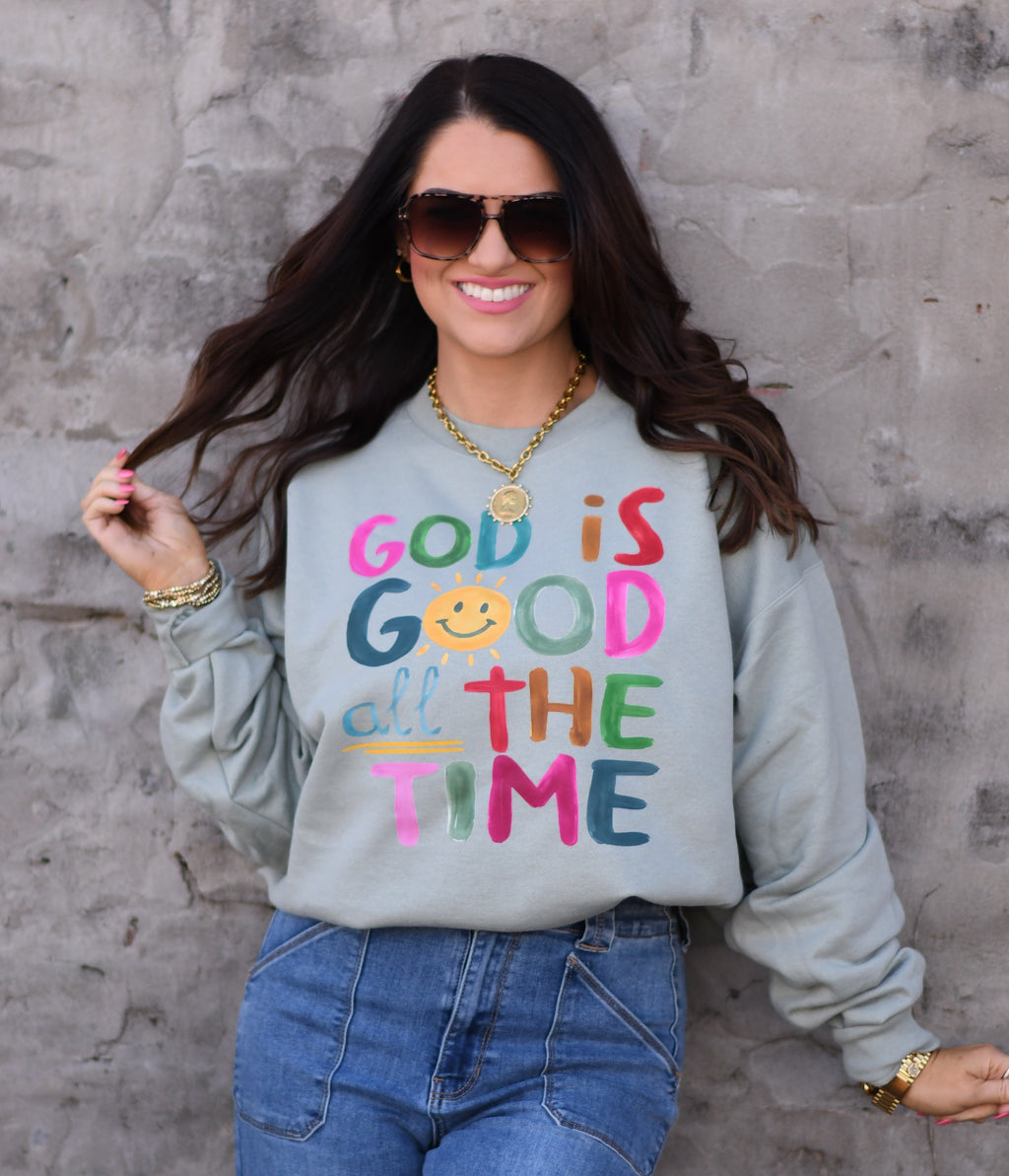 God Is Good All The Time Watercolor Sweatshirt/Tee