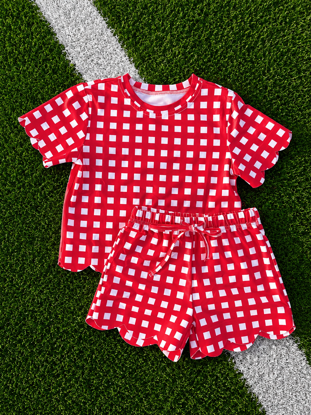Custom Scalloped Girls Two Piece Sets *Pre Order* *7 COLORS AVAILABLE*