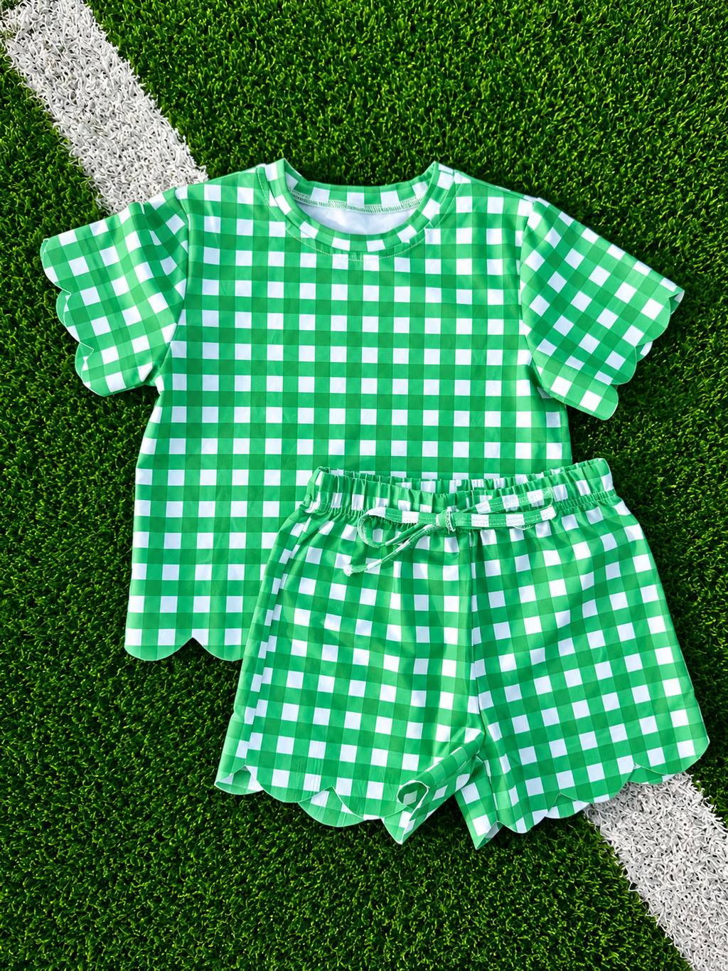 Custom Scalloped Girls Two Piece Sets *Pre Order* *7 COLORS AVAILABLE*