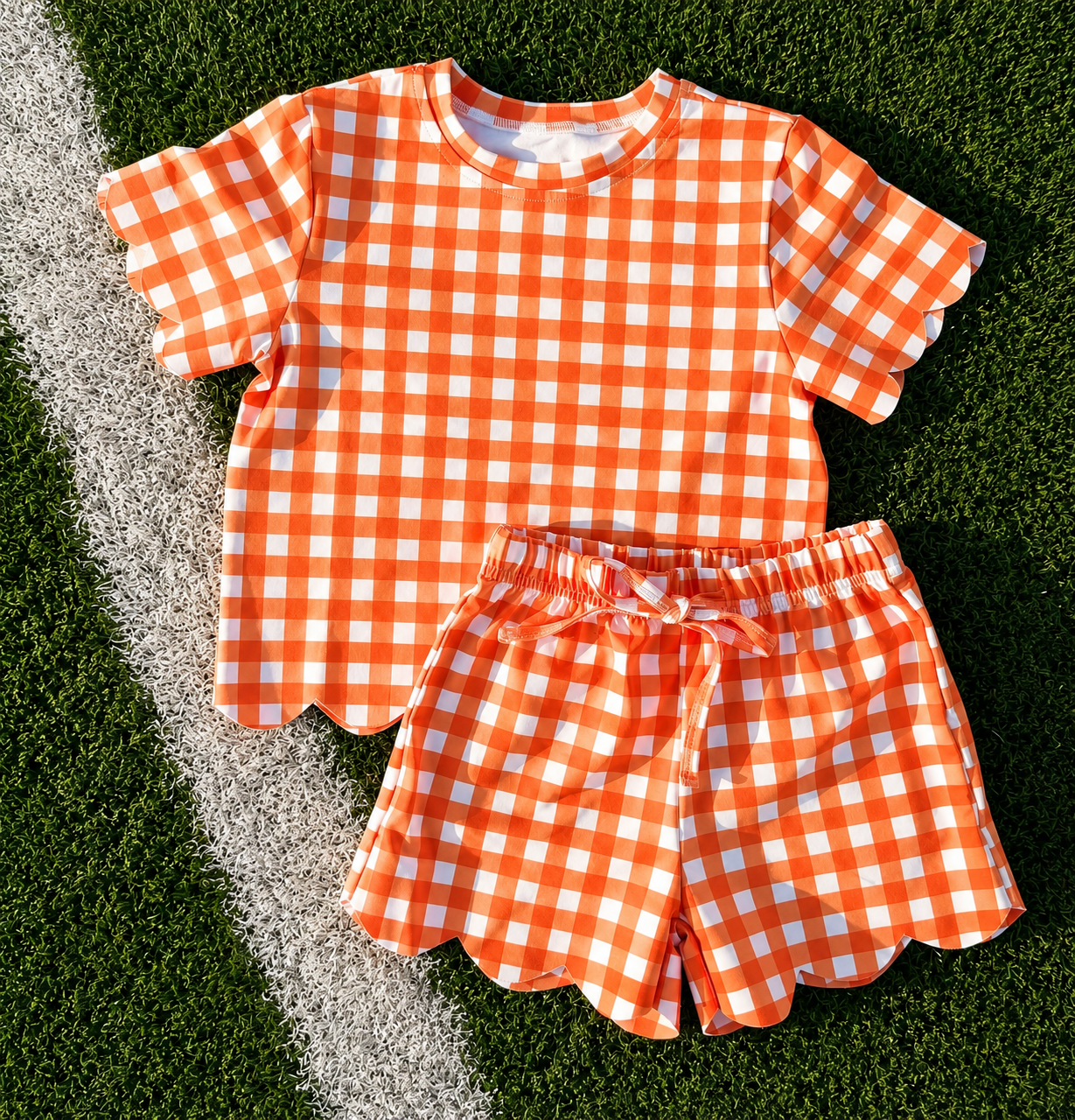 Custom Scalloped Girls Two Piece Sets *Pre Order* *7 COLORS AVAILABLE*