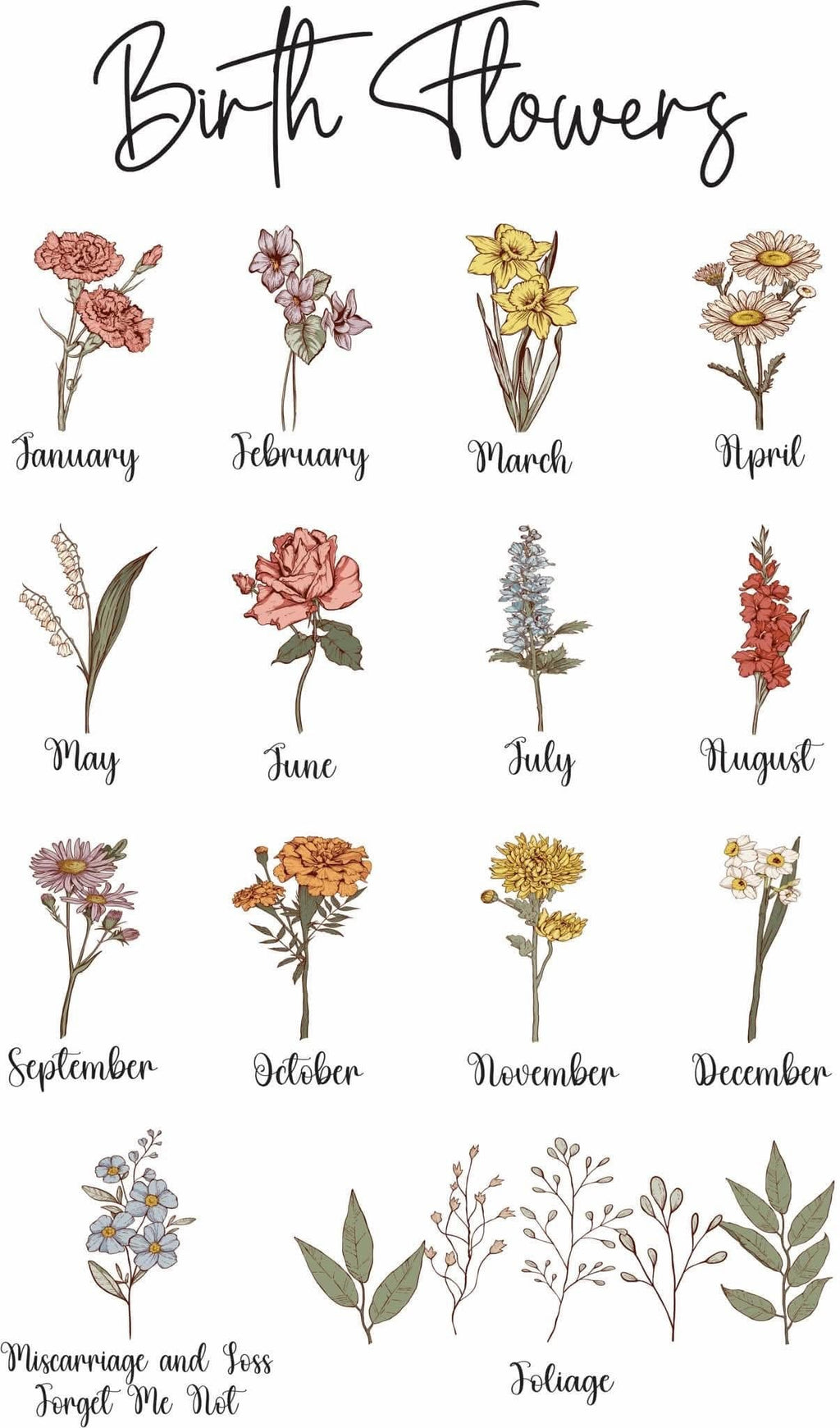 Custom Birth Flower Sweatshirt