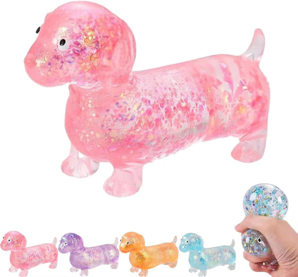 Glitter Weenie Dog Squishy - Pre Order - June 22-26 Shipment