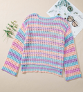 Multi Stripe Open Knit Sweater RTS