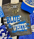 BLUE & WHITE SPLATTER TEE