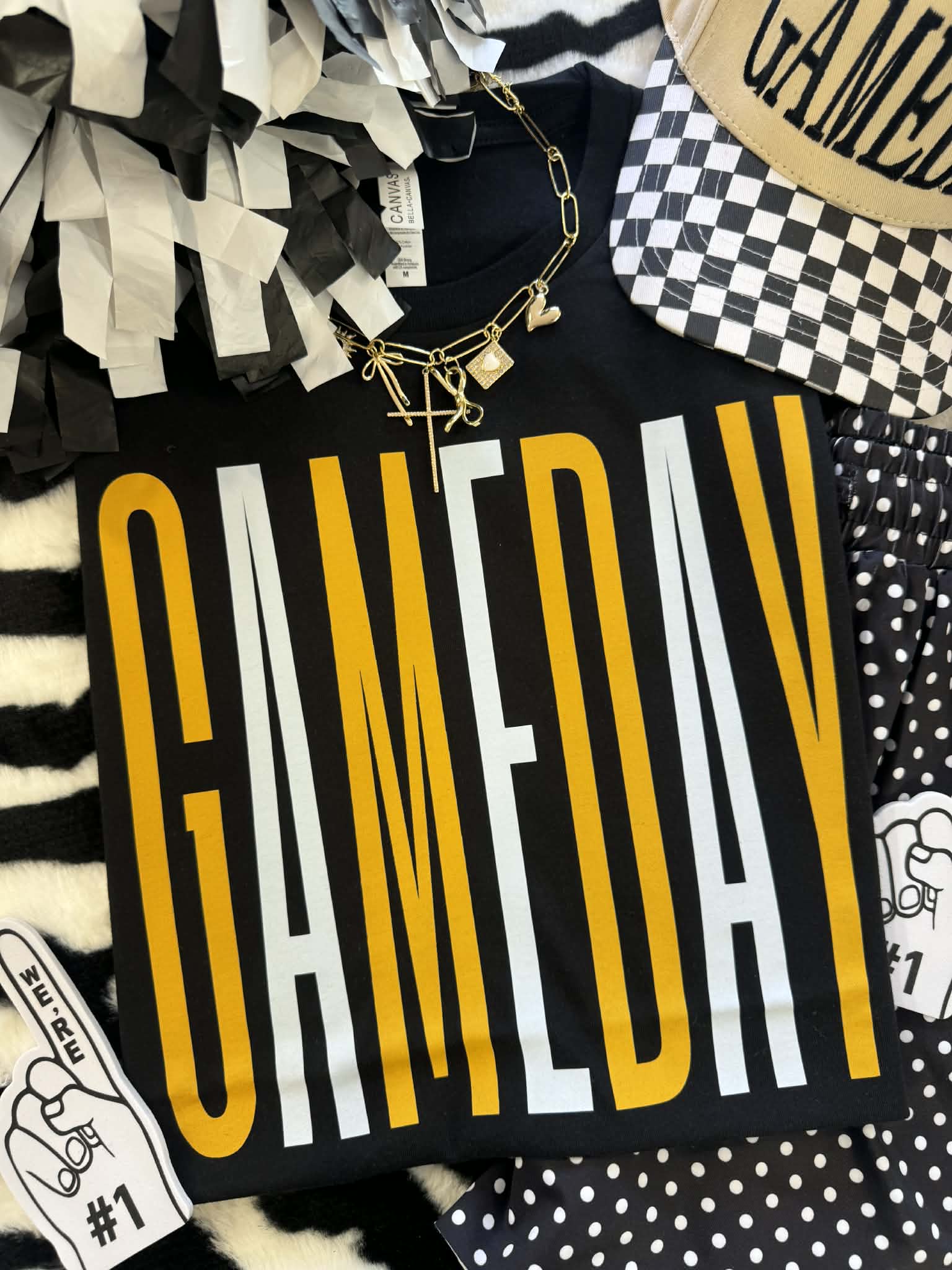 TALL WHITE & GOLD GAMEDAY TEE