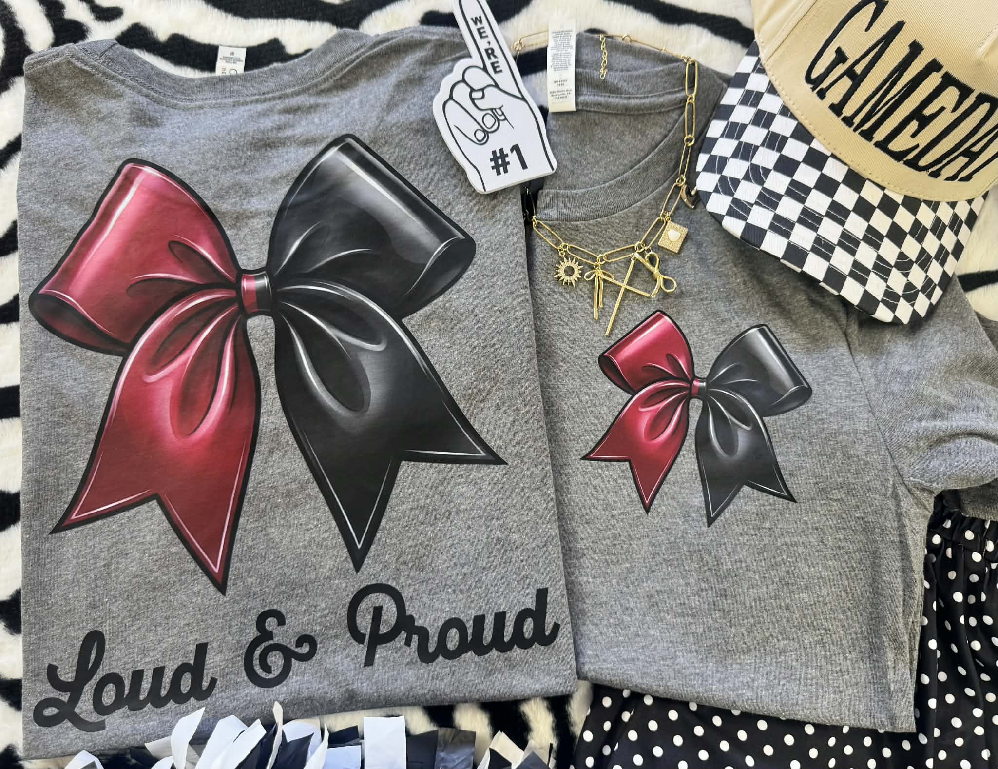 LOUD & PROUD MAROON BOW TEE