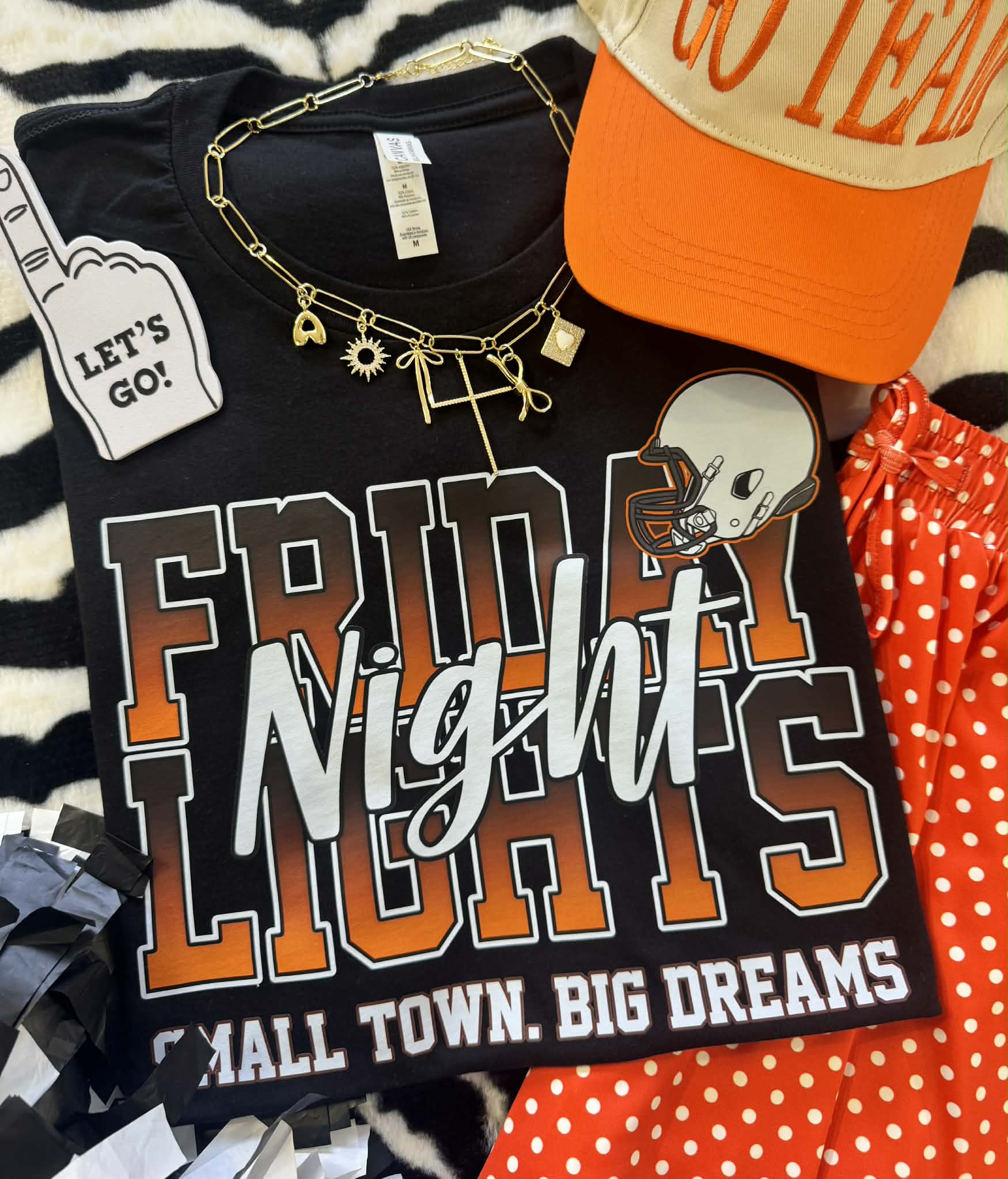 FRIDAY NIGHT LIGHTS ORANGE TEE