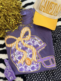 PURPLE FLORAL HELMET TEE