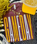 TALL WHITE & GOLD GAMEDAY MAROON TEE