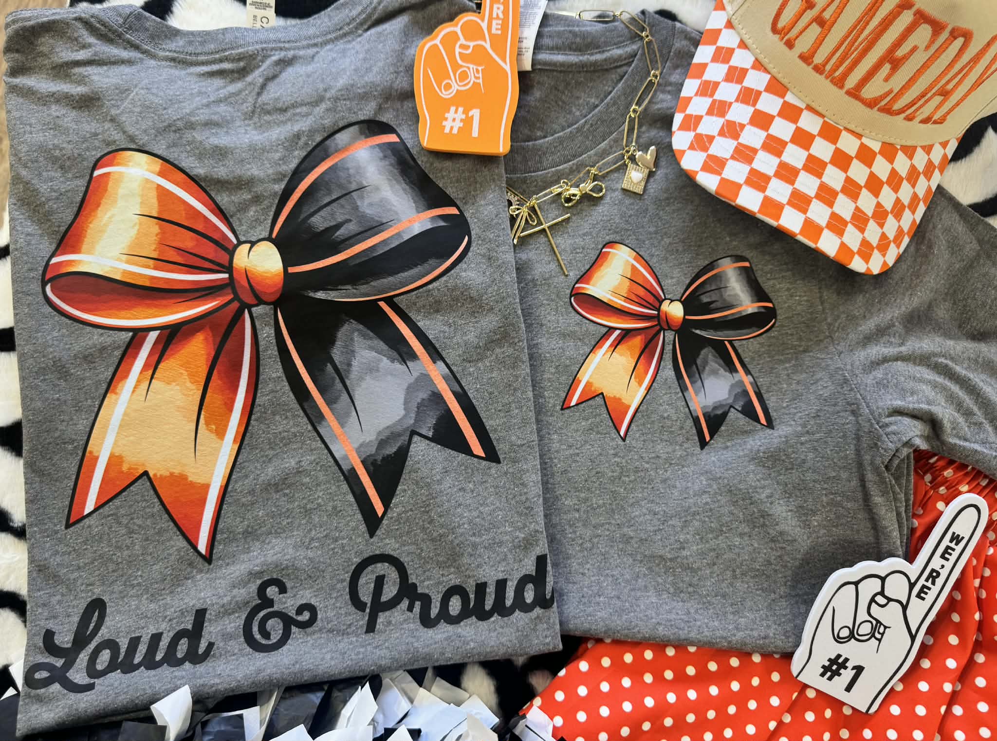 LOUD & PROUD ORANGE BOW TEE