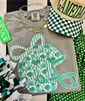 GREEN FLORAL HELMET TEE