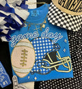 GAME DAY BLUE GINGHAM HELMET TEE