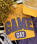 GAME DAY PURPLE & GOLD POLKA DOTS TEE